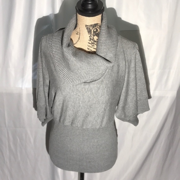 Willi Smith Sweaters - Willi Smith Grey Cowl Neck Batwing Sweater